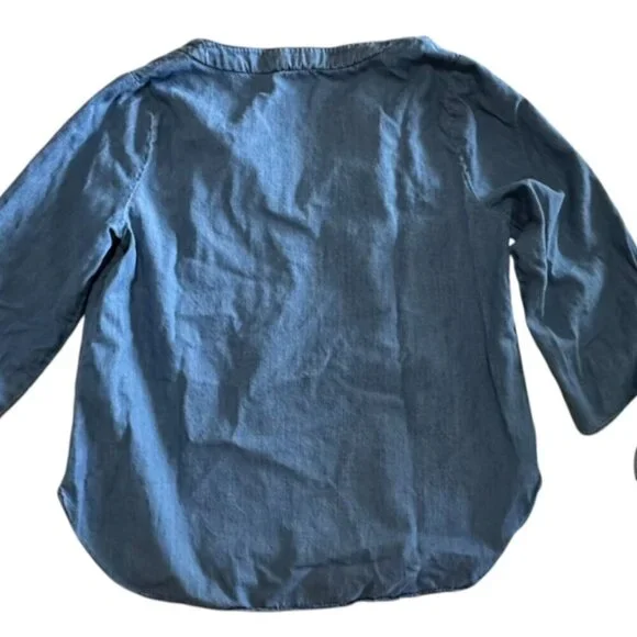 MICHAEL Michael Kors Tie Sleeve Split Neck Blouse Size Small - Picture 5 of 9